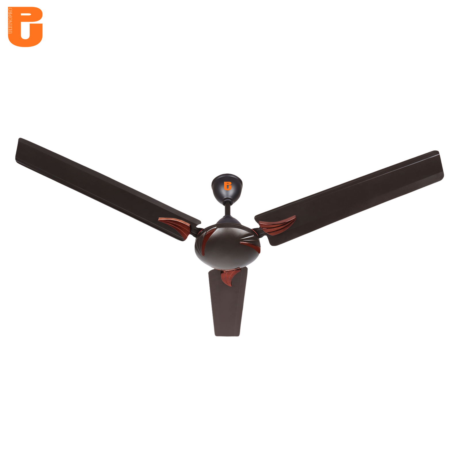 UltinoPro 48 Inch Ceiling Fan | High Air Delivery Ceiling Fan for Home, Office & Bedroom | 1200 MM 3 Blade Fan Model- Fiesta (Smoke Brown)