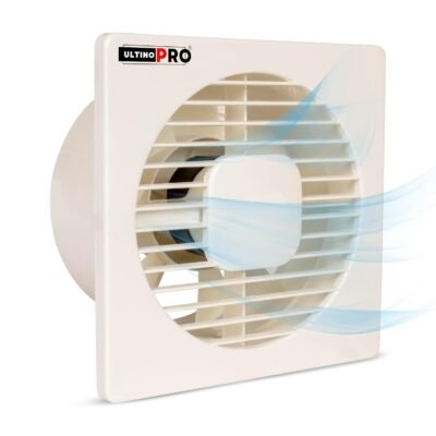 UltinoPRO  6 Inch Exhaust Fan | Kitchen Ventilation Fan | Bathroom Air Vent Axial | High Speed Low Noise | Wall Mount Exhaust Fan | Energy Efficient  150mm (IVORY)