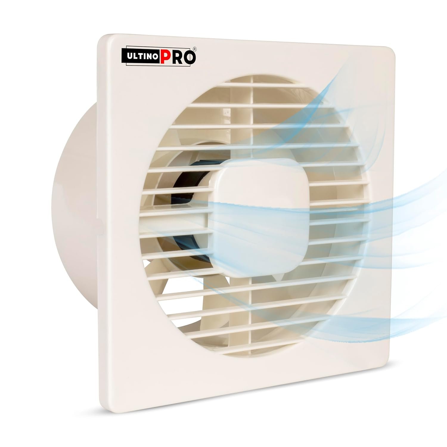 UltinoPRO  6 Inch Exhaust Fan | Kitchen Ventilation Fan | Bathroom Air Vent Axial | High Speed Low Noise | Wall Mount Exhaust Fan | Energy Efficient  150mm (IVORY)